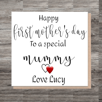 Happy First Mother's Day Card, Wonderful Mum, Card for Mum